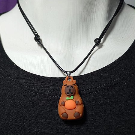 Colar Capivara Kawaii Fofo, Divertido E Regulável Lembraça