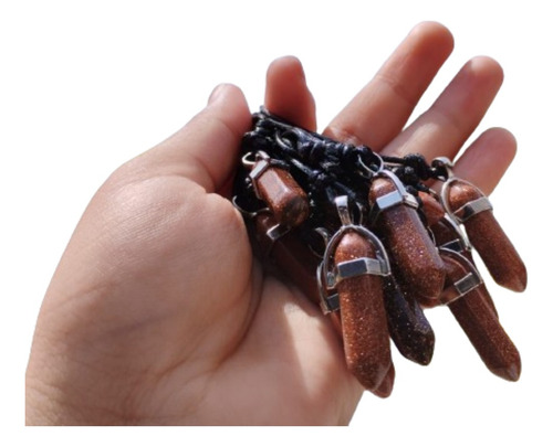 Colar Obelisco Pedra Do Sol Atacado Kit 12 Unidades