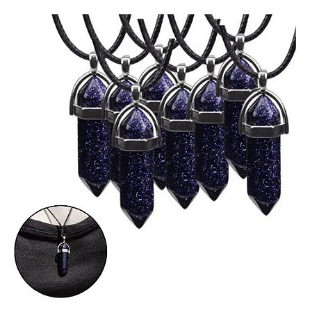 Kit 15 Colar Artesanal Padra Natural Estrela Lembrancinha Violeta-escuro