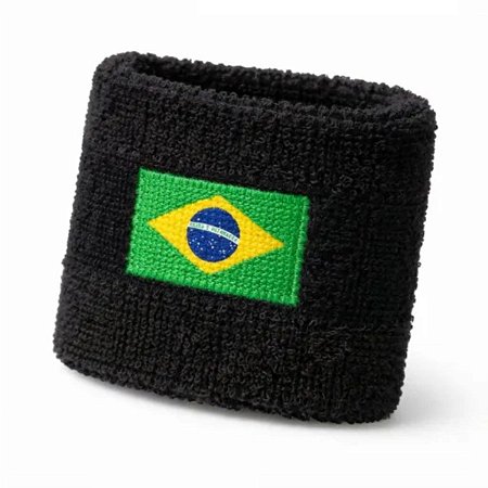 Munhequeira Brasil Copa do Mundo Bracelete Flexível Preta