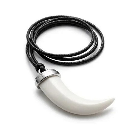 Cordao Corrente Pingente Masculino Dente Lobo Colar Unidade