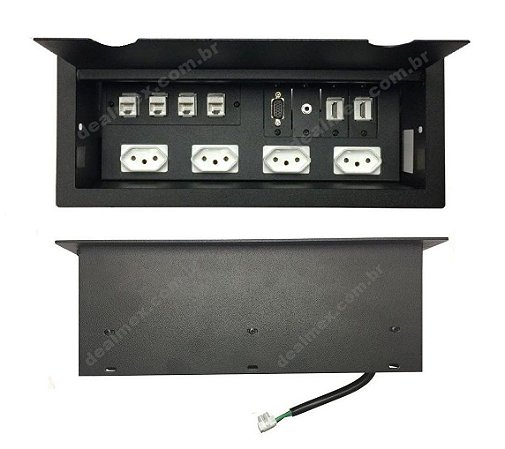 Caixa De Tomada Aço 1008 Com Multi Conexões Completa DMEX12-M23