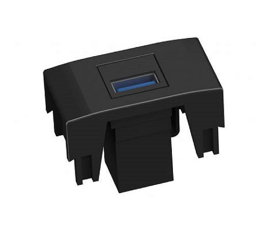Módulo USB 3.0 + Bloco Para Caixa De Tomadas Dutotec/QTMov/Pezzi