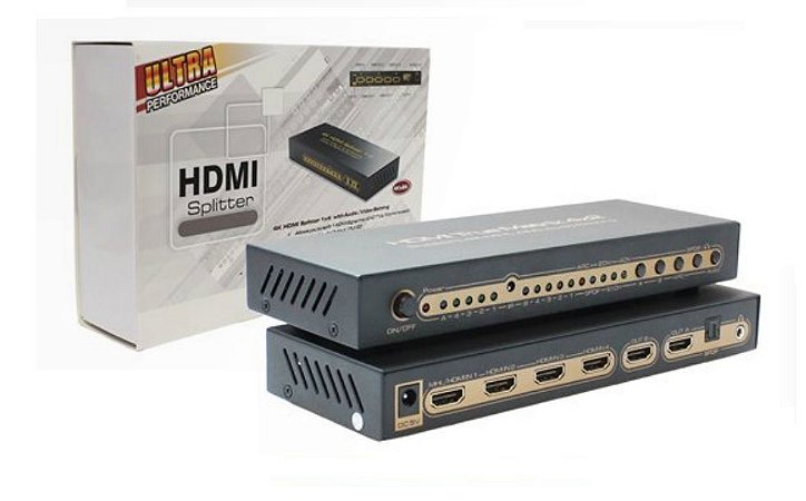 Matrix HDMI 4x2 Portas 4K-2K Com Extrator De Audio