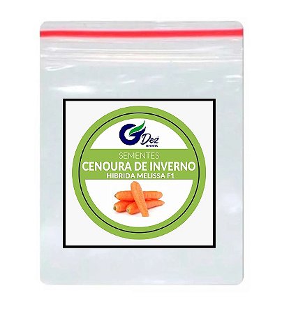 Cenoura De Inverno Hibrida Melissa F1 1.000 Sementes