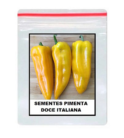 Sementes de Pimenta Híbrida Tuane / Doce Italiana 100 unidades