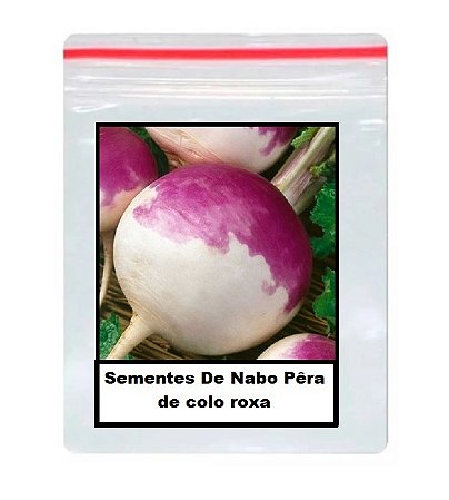 700 Sementes De Nabo Pêra de colo roxa
