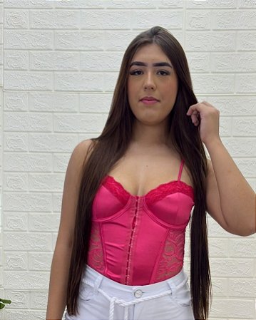 Corselet Vermelho Renda