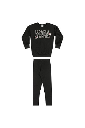 Conjunto Feminino Infantil Manga Longa