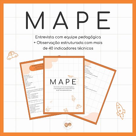 MAPE - Entrevista com equipe pedagógica + Observação estruturada com mais de 40 indicadores técnicos