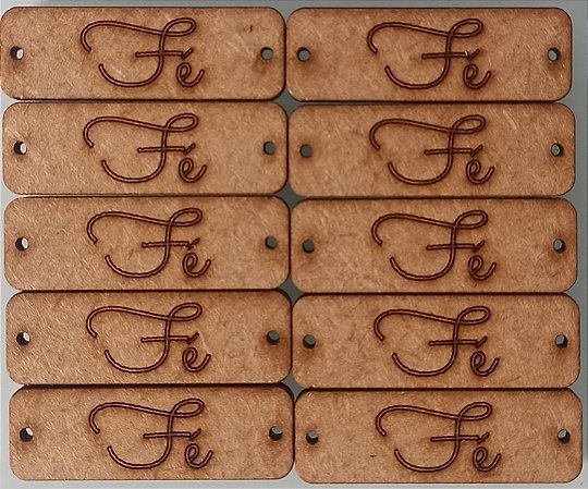 PLAQUINHA MDF CRÚ (10 Peças)
