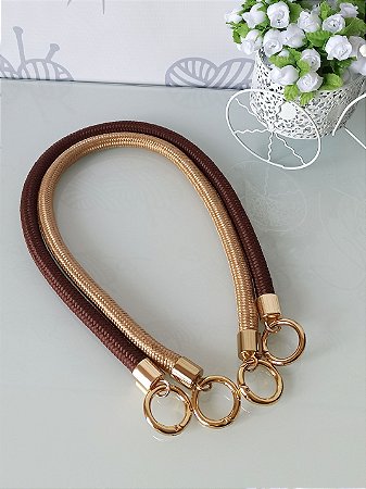 Alça de Corda Náutica Metais Dourado (60cm)