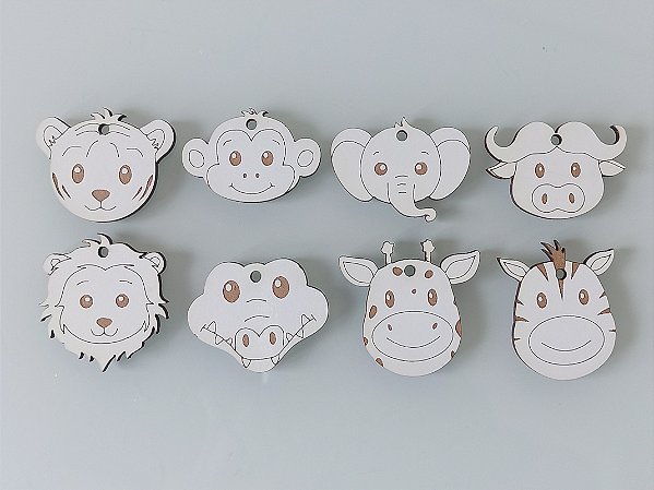 Apliques SAFARI em MDF Branco
