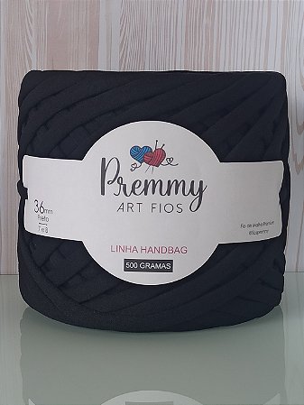 Fio de Malha para Crochê PRETO 36mm