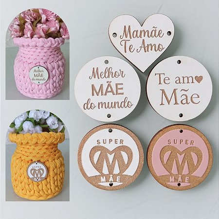 PLAQUINHAS "DIA DAS MÃES" (5 PEÇAS)