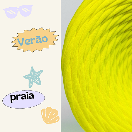 Fio de Malha para Crochê AMARELO NEON 36mm