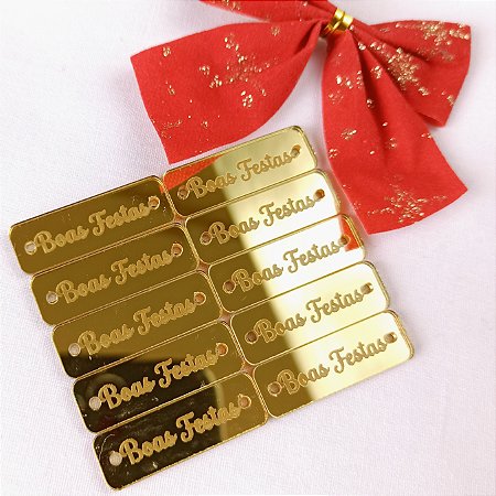 Plaquinha Acrílica BOAS FESTAS