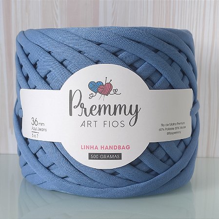 Fio de Malha para Crochê AZUL JEANS 36mm