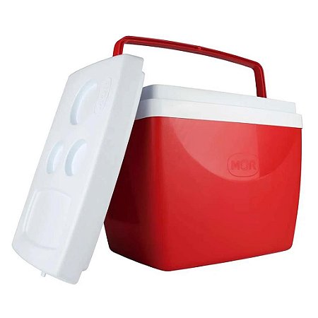 Caixa Térmica 34 Litros Cooler com Alça Vermelho Mor