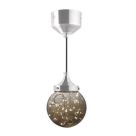 Pendente Lustre Arame Ara Led Globo 5w Fumê Taschibra