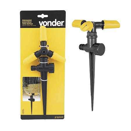 Irrigador de Plástico Giratório Tipo Espiga 3 jatos Vonder