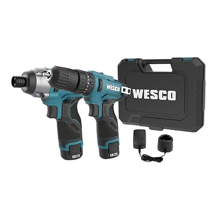 Kit Parafusadeira de Impacto + Chave Impacto 12v C/ Maleta WS1007K Wesco