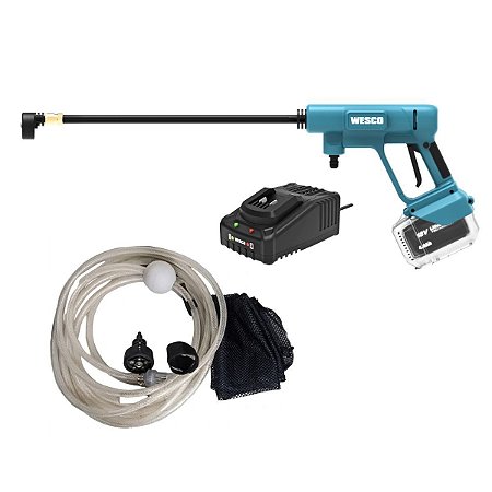 Kit Lavadora Alta Pressão 320PSI 18V Wesco Bateria 4Ah Ws8801.9