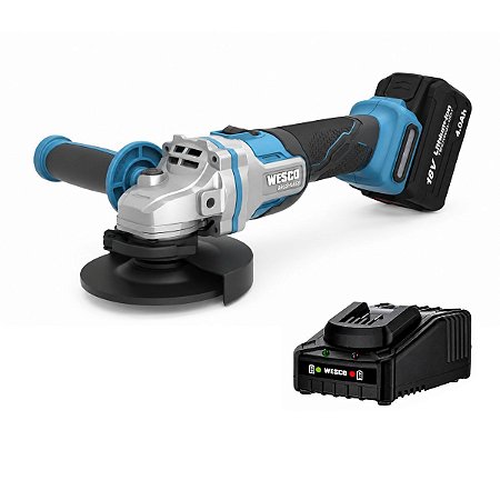 Kit Esmerilhadeira Wesco Com Bateria 4Ah e Carregador 18V Ws2890.9