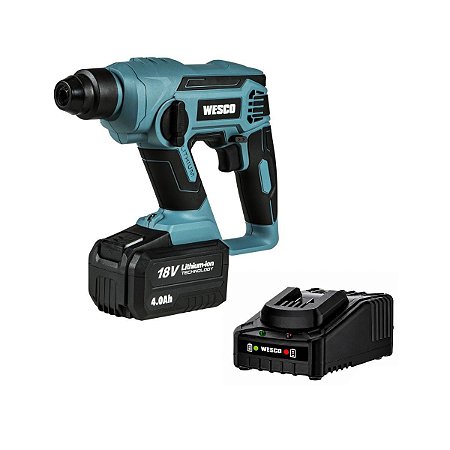 Kit Martelete Com Bateria 4,0Ah e Carregador WS2990.9 18V Wesco