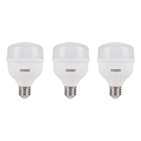 Kit 3 Lâmpadas High Led TKL 170 30W E27 6500K Taschibra Bivolt