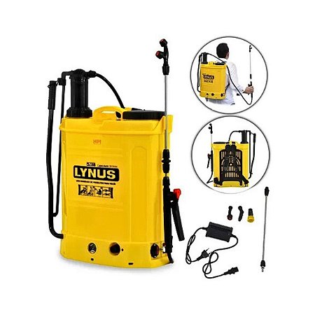 Pulverizador Costal 2 em 1 Bateria e Manual 18 Litros Lynus PL-18B