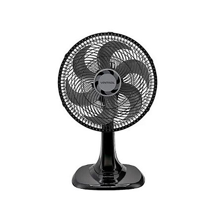 Ventilador de Mesa Turbo 6 Pás 30cm Preto 220V Premium Ventisol