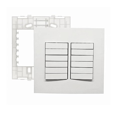 Conjunto 4x4 Interruptor 12 Teclas Paralelo Sleek Margirius