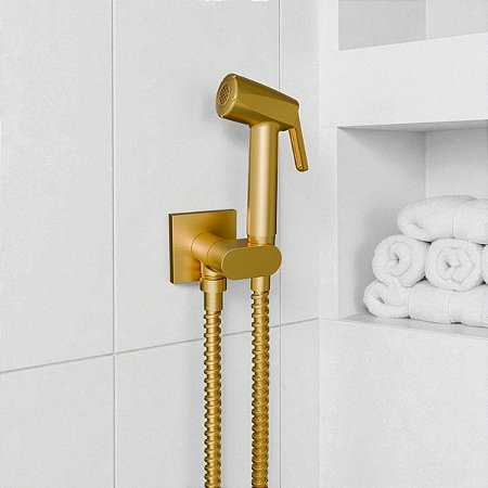 Ducha Higienica Lorenzetti Square 1984 G83 Brushed Gold