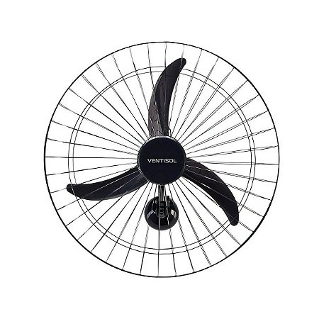 Ventilador Parede Oscilante 60cm 200w Bivolt Preto Ventisol