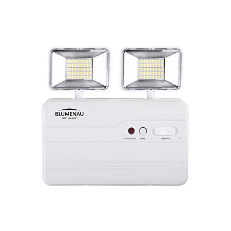 Bloco Autônomo Luz De Emergência 2 Farol Led 2200ml Bivolt Cor Branco 100V/240V