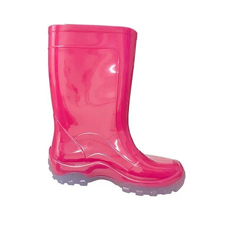 Bota Infantil Impermeável Pink Galocha Pvc Borracha Calfor
