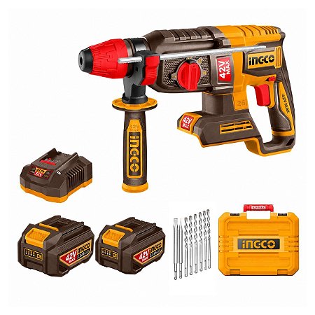 Martelete Perfurador Brushless 42V 2,5J à Bateria Sem Fio Ingco