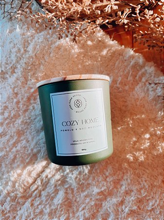 Vela Perfumada 180g | Cozy Home (Pomelo e Noz Moscada) - Jade Soul