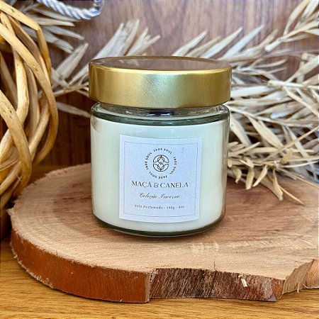 Vela Perfumada 180g | Maçã e Canela - Jade Soul