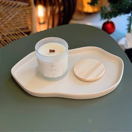 BANDEJA ORGÂNICA DECORATIVA OFF-WHITE | 28,5x16x2cm – Jade Soul
