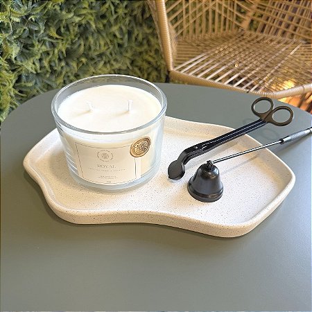 BANDEJA ORGÂNICA DECORATIVA OFF-WHITE | 28,5x16x2cm – Jade Soul
