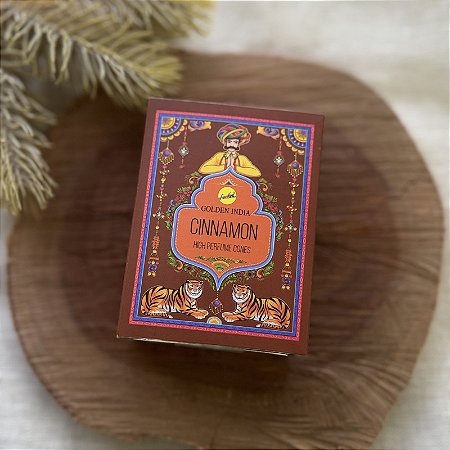 Incenso de Cone Indiano - 10 cones | Cinnamon (Canela) - Golden India