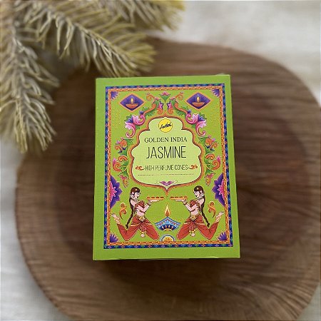 Incenso de Cone Indiano - 10 cones | Jasmine - Golden India