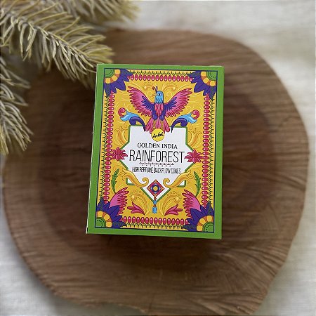 Incenso de Cone Indiano - 10 cones | Rainforest - Golden India