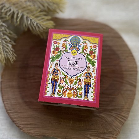 Incenso de Cone Indiano - 10 cones | Rose - Golden India