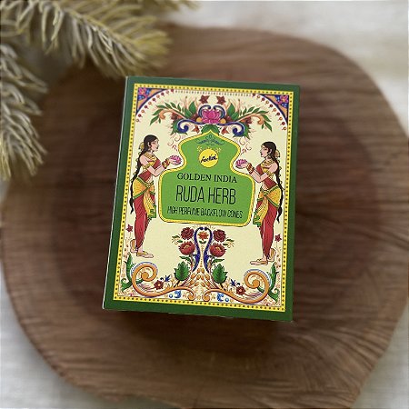 Incenso de Cone Indiano - 10 cones | Ruda Herb (Arruda) - Golden India