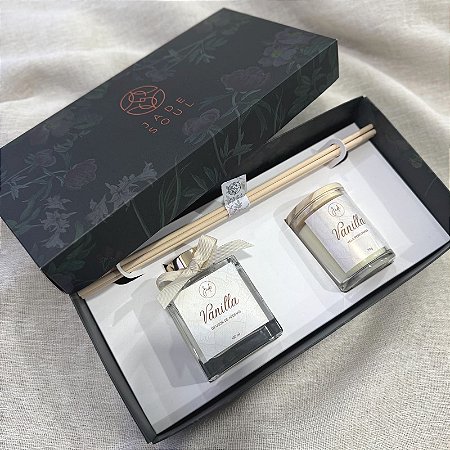 Kit Presente Mini | Vanilla - Difusor de Aromas 100ml e Vela Aromática 60g - Jade Soul