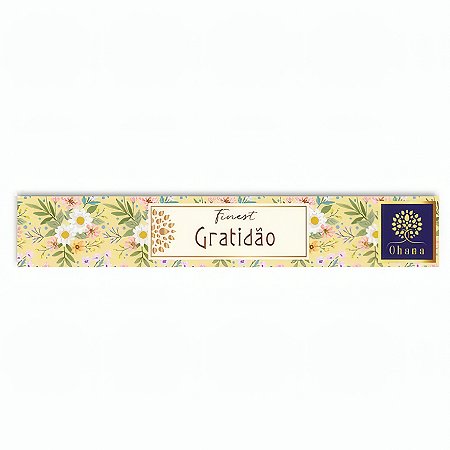 Incenso de Varetas Artesanal Gratidão (Black Vanilla) - 15 Varetas | Ohana