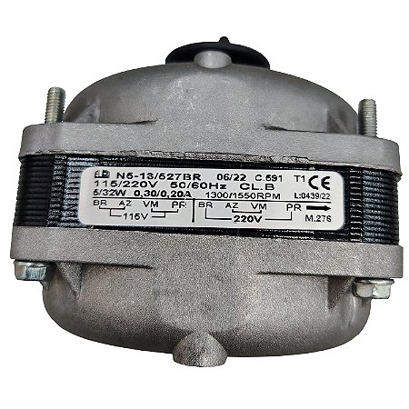 Micro Motor N5-13/527br 1/40 32w bivolt c/ suporte / helice plast 200x28 - Elco